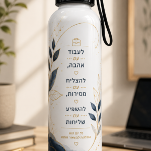 בקבוק אלומיניום 500 מ"ל עם רצועה