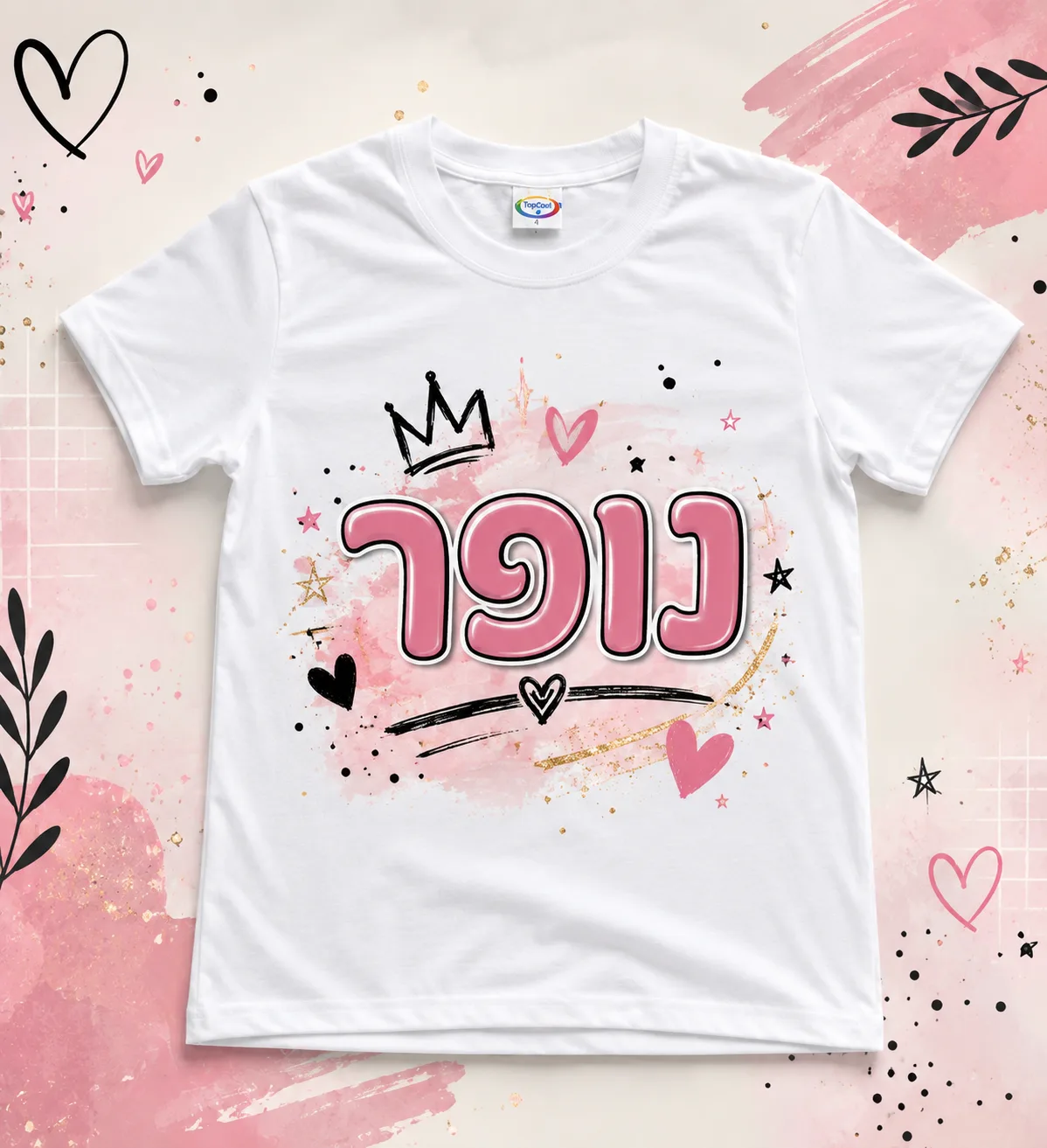 חולצת נוער בעיצוב אישי